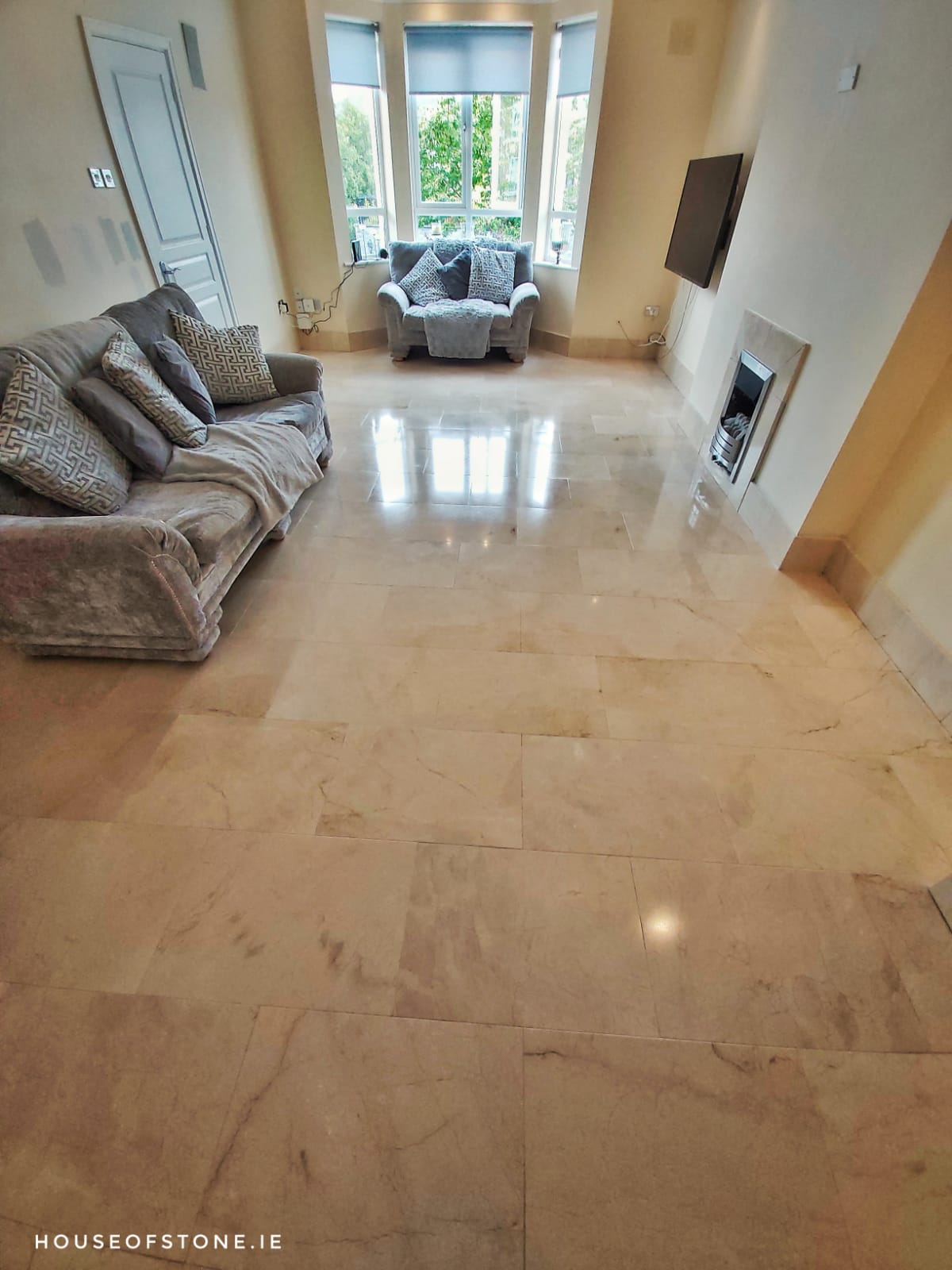CREMA MARFIL MARBLE FLOOR, MALAHIDE, CO. DUBLIN