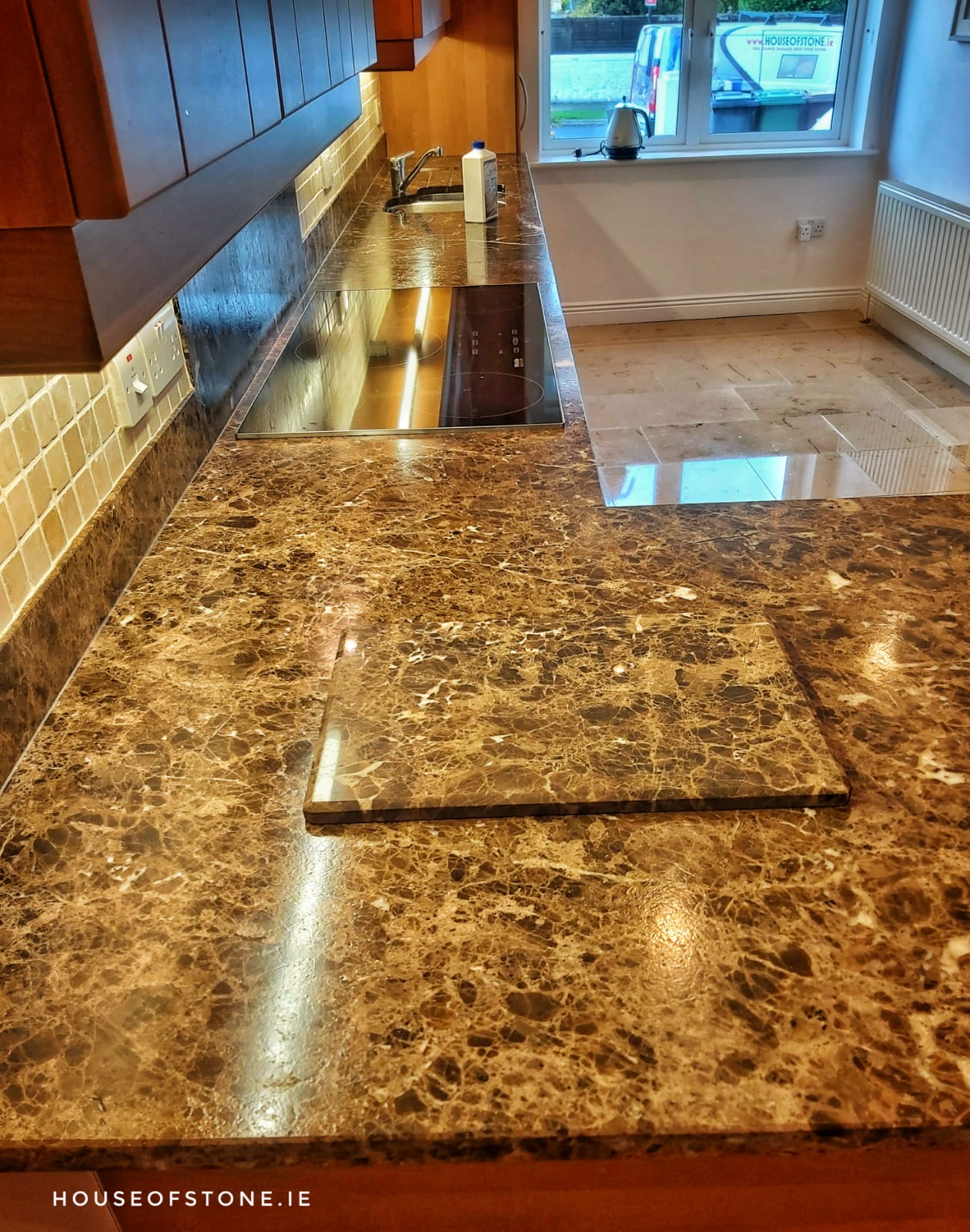 DARK IMPERADOR MARBLE WORK TOP - BLACKROCK, Co. DUBLIN